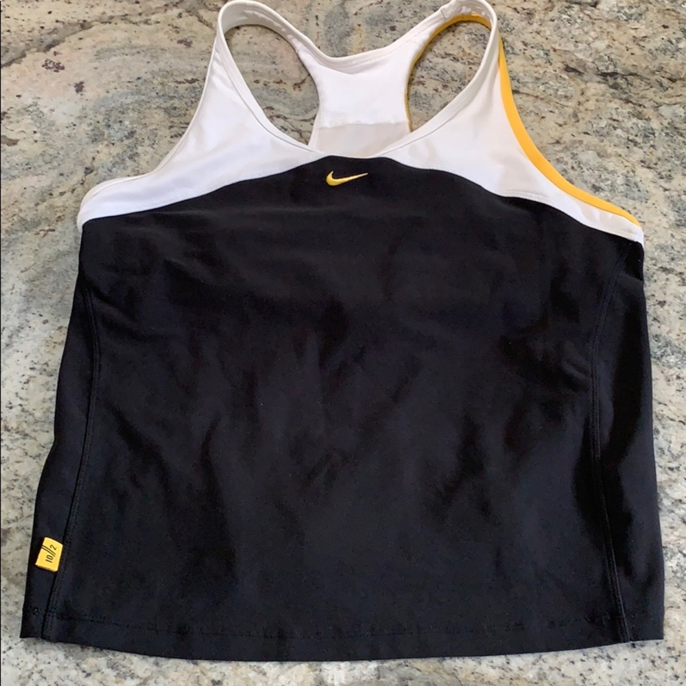 Nike black and white athletic top